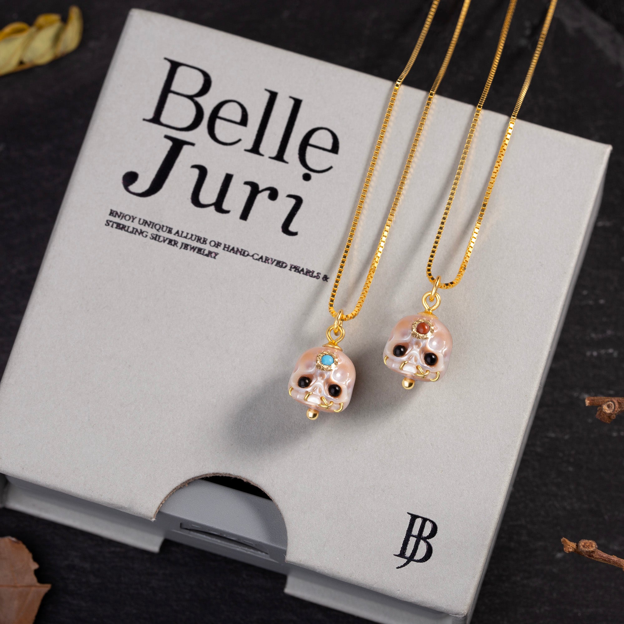 Cranio perle intagliato śmaśana collana perline con occhi neri