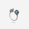 Celestial Cat Tahitian Pearl Ring