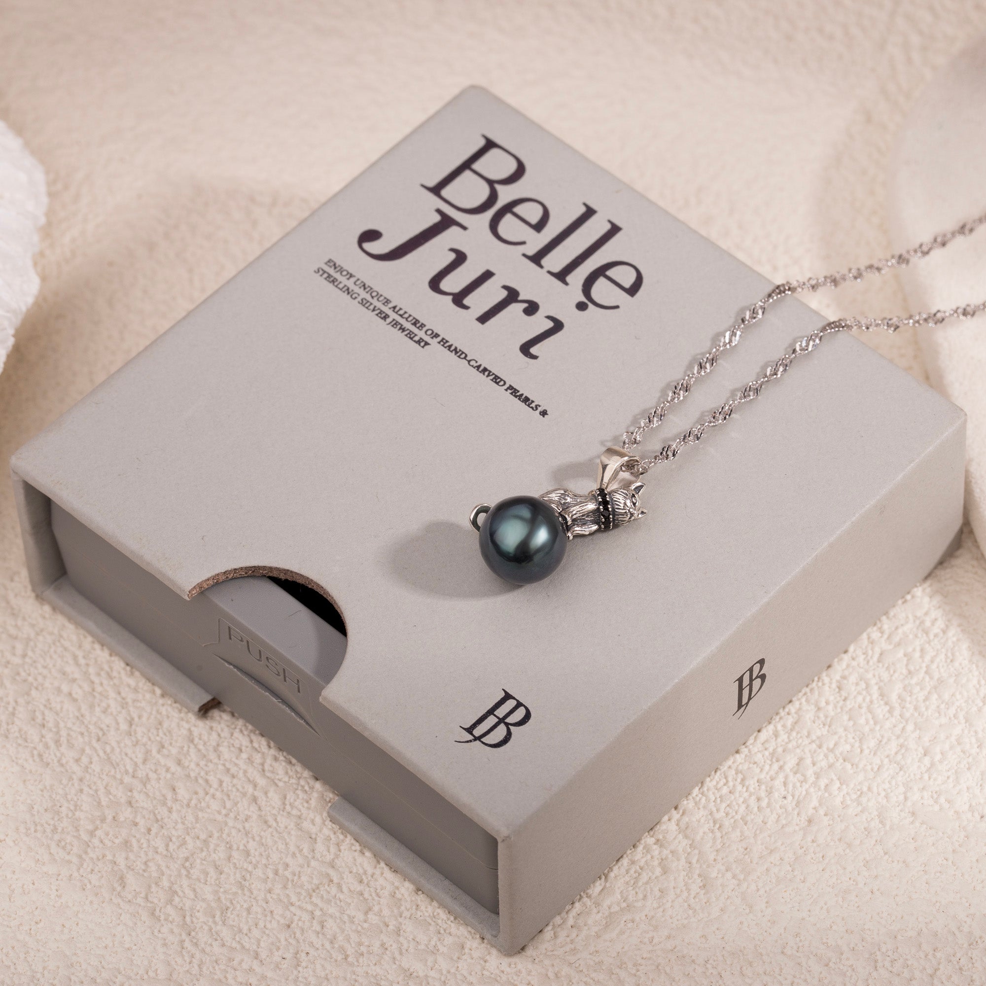 Distressed Celestial Cat Tahitian Pearl Necklace