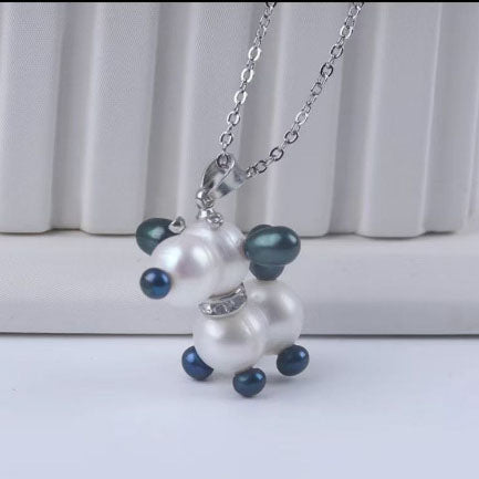 Dog Baroque Pearl  Necklace