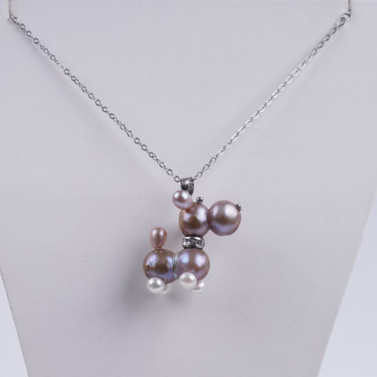 Dog Baroque Pearl  Necklace