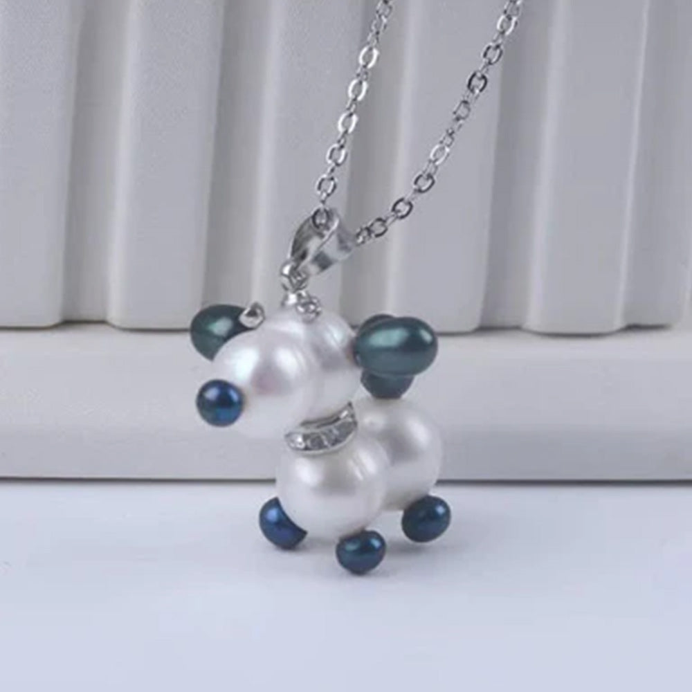 Dog Baroque Pearl  Necklace