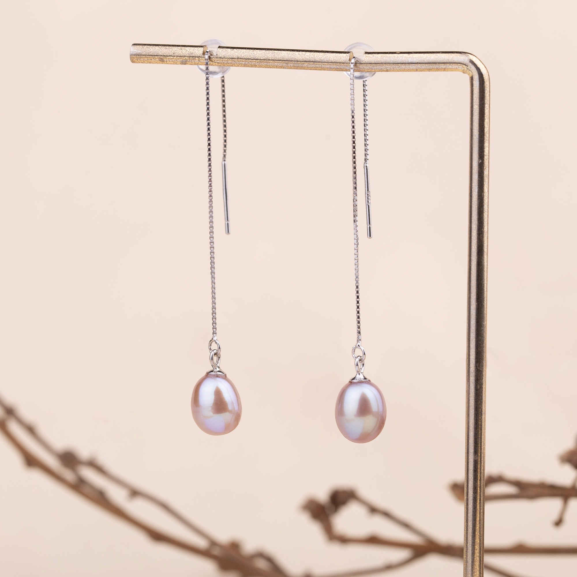 Ethereal Pearl Ear Threader Earrings