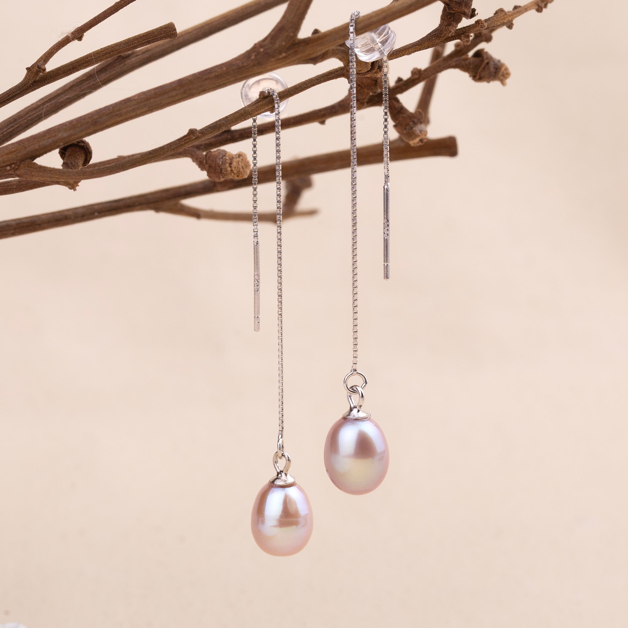 Ethereal Pearl Ear Threader Earrings