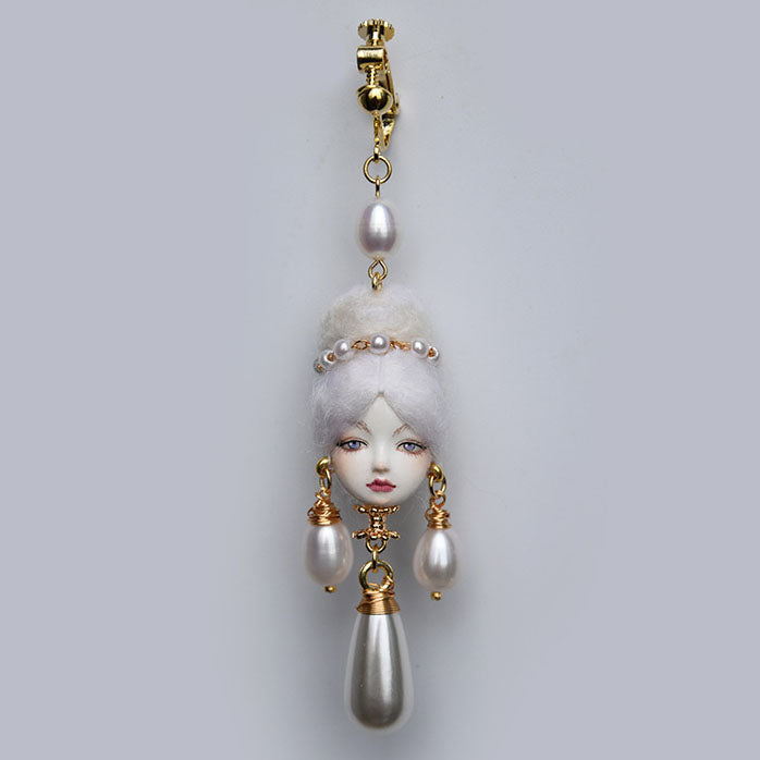 Handcrafted Baroque Doll Pearl Earrings