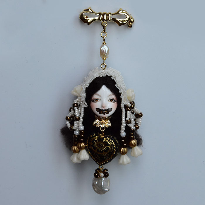 Handcrafted Baroque Doll Pearl Earrings