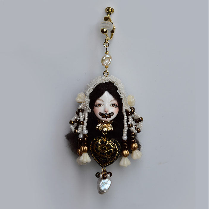 Handcrafted Baroque Doll Pearl Earrings