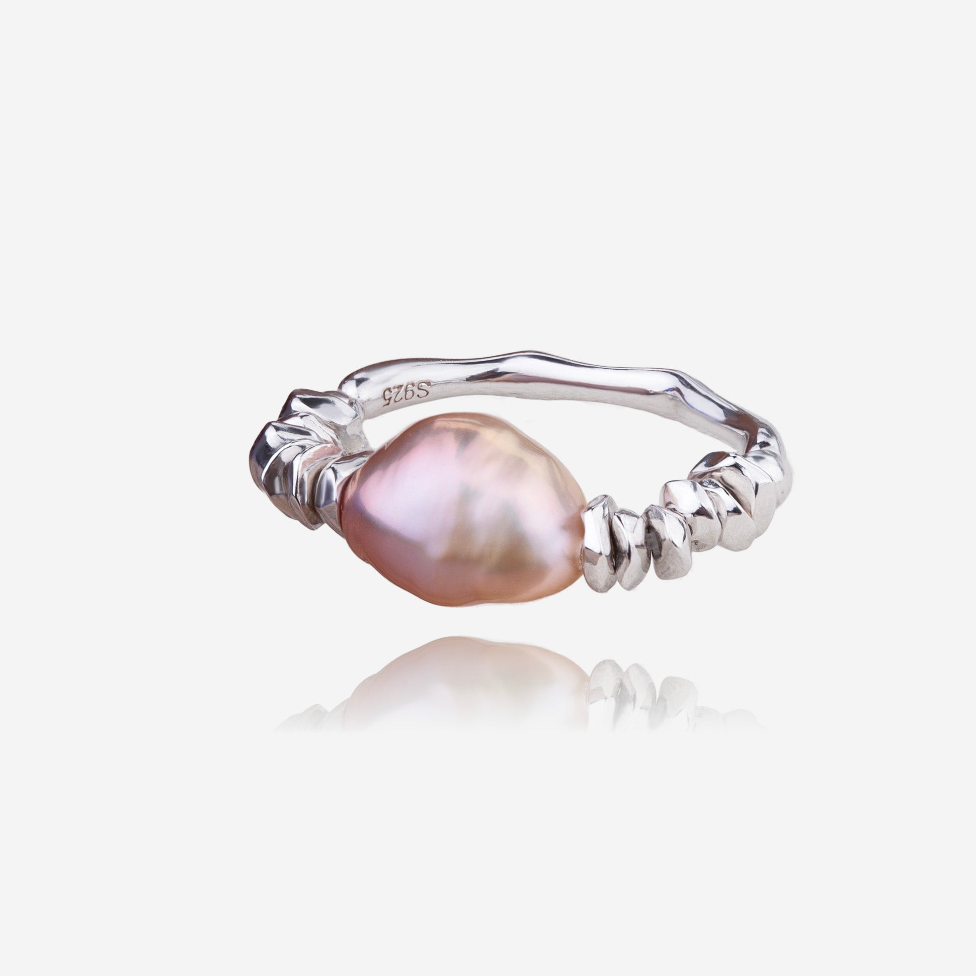 Handmade Baroque Keshi Pearl Ring