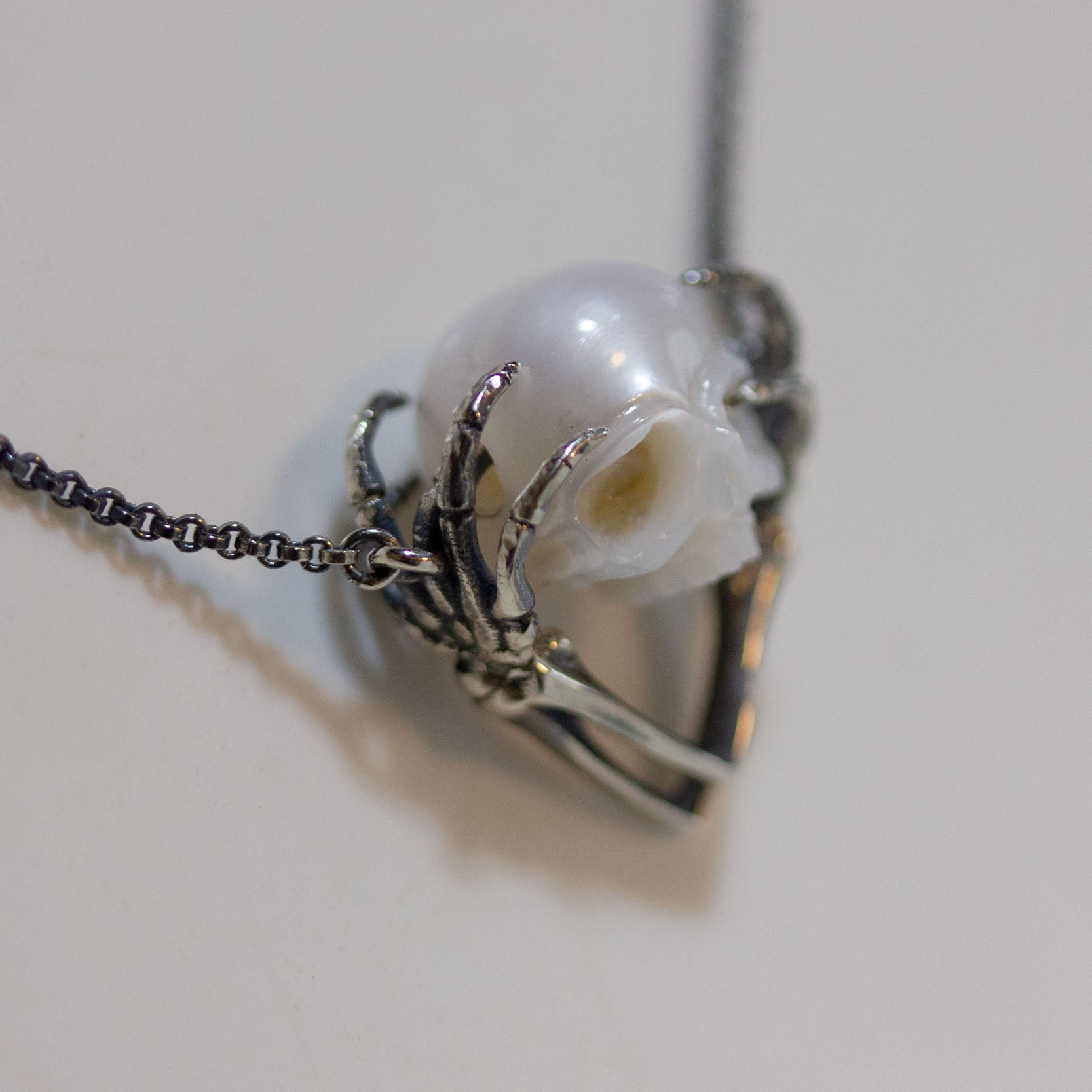 Hands on Head Skull Cranium Necklace