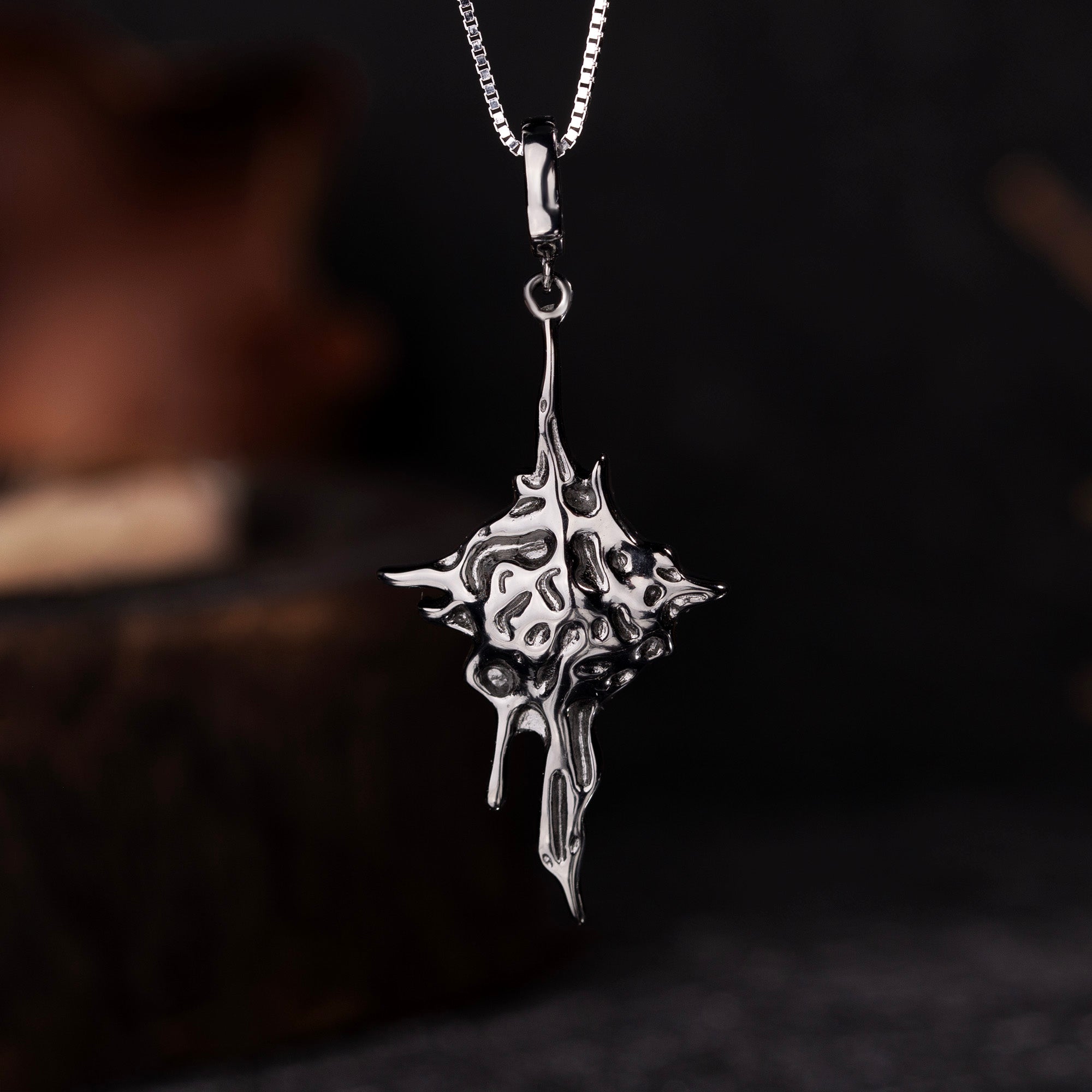 Irregular Cross Shaped Tahitian Pearl Necklace