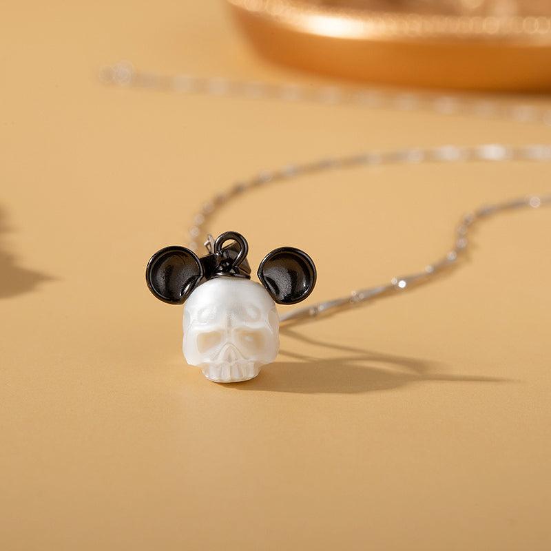 Mickey Pearls Cranium Necklace - Belle Juri