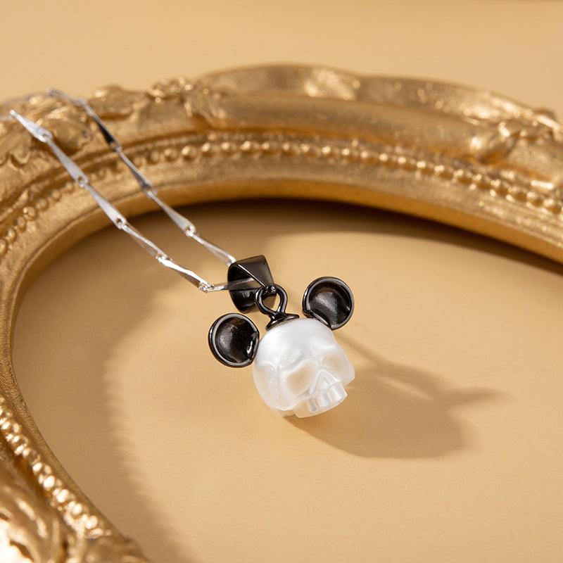 Mickey Pearls Cranium Necklace - Belle Juri