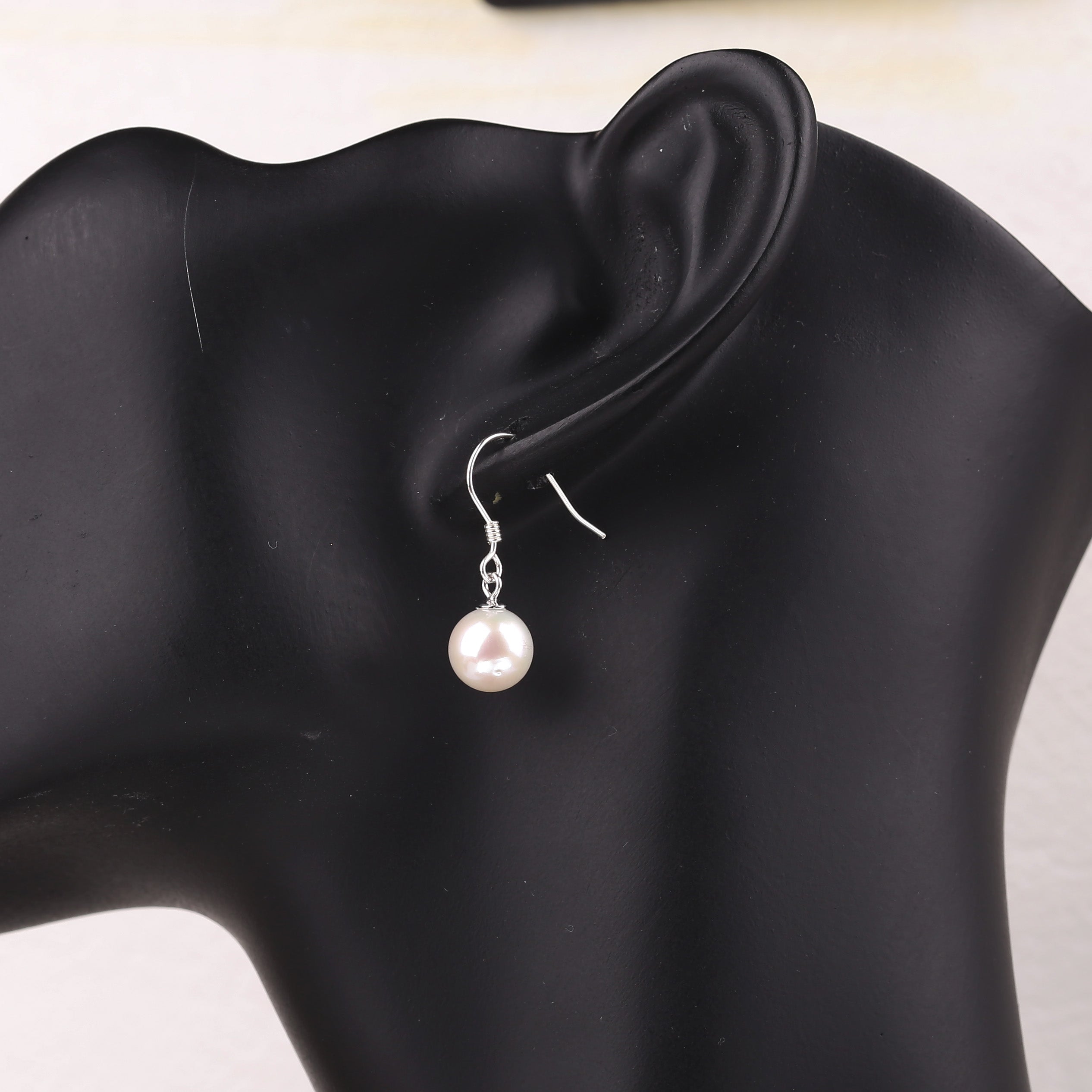 Minimalist Pearl Dangle Drop Earrings