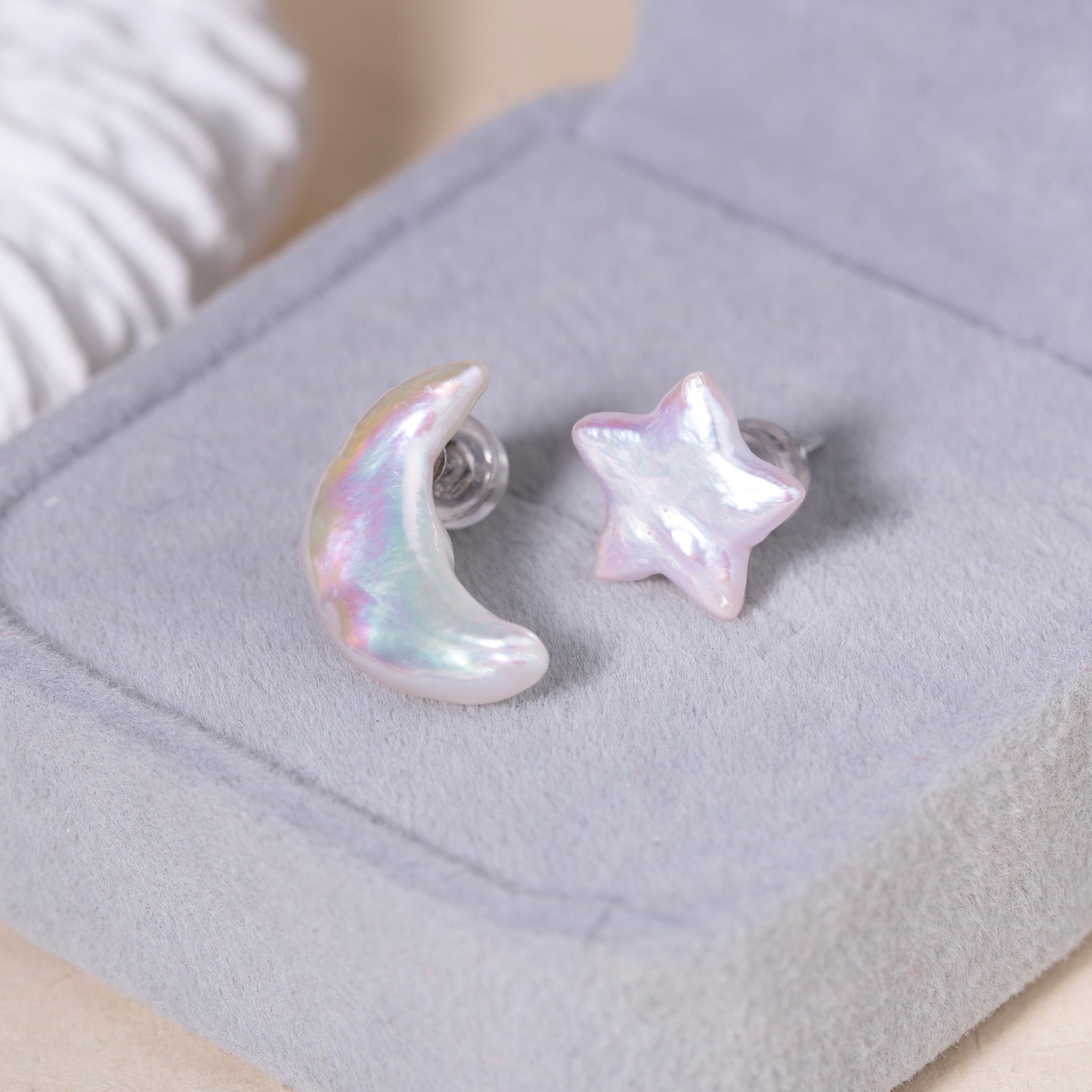 Moon & Star Baroque Pearl Earrings