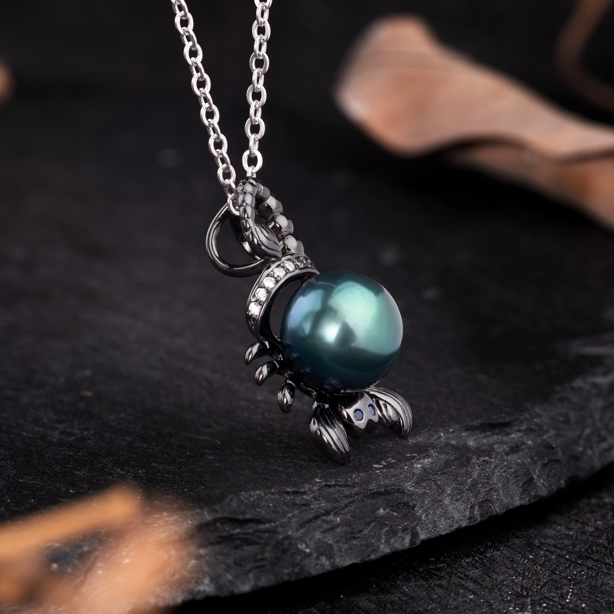 Natural Tahitian Pearl Scorpion Necklace