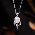 12 Signes du zodiaque Collier Scorpio Pearl Skull