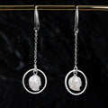 Belle Juri Pearl Skull Round Openwork Earrings