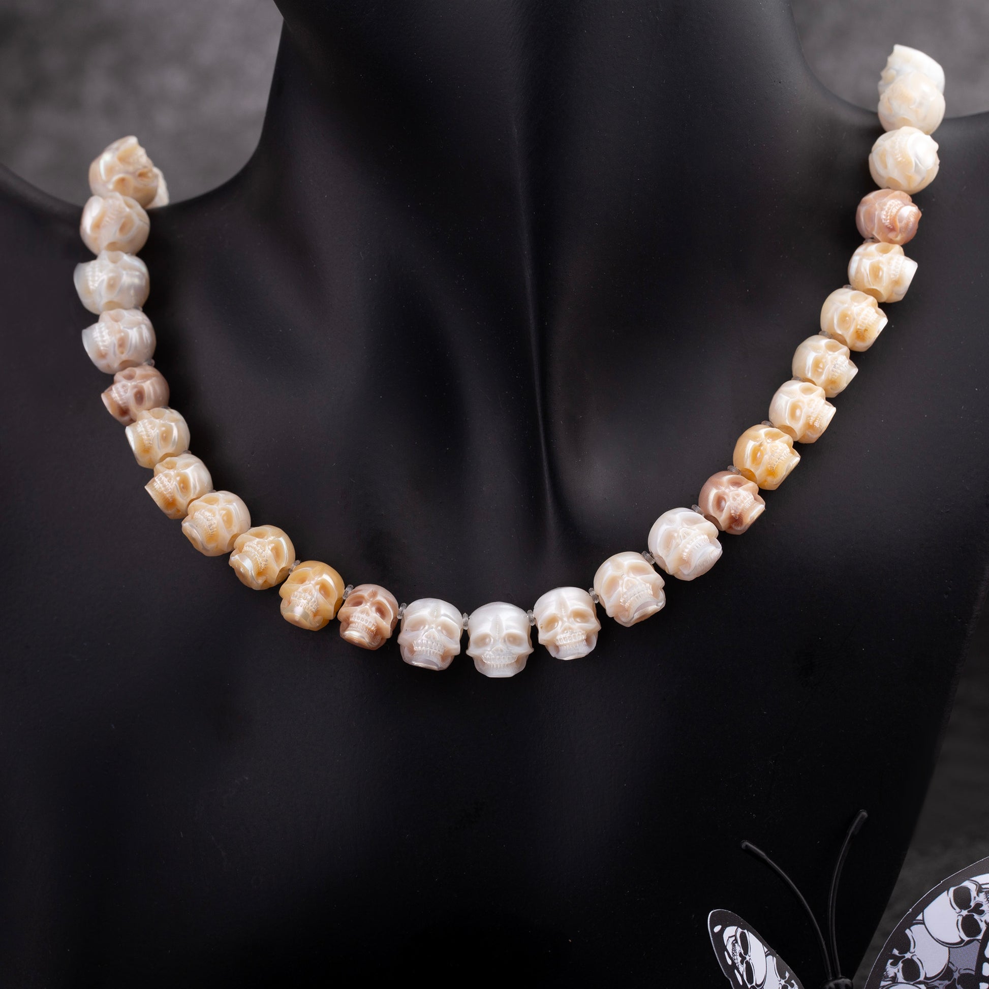 Silvia Pearl Skull Necklace