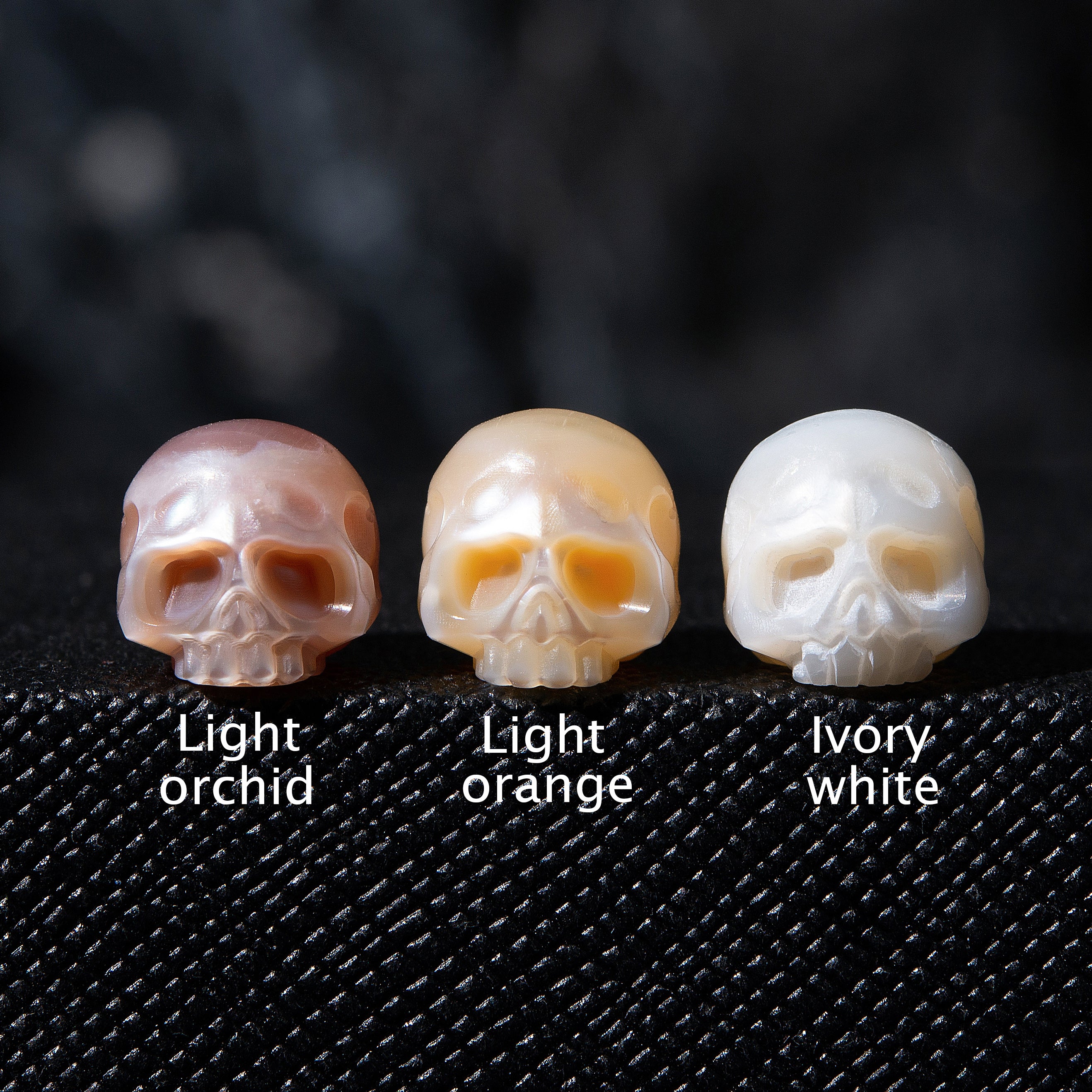 Zirconia Butterfly Pearl Skull Ring