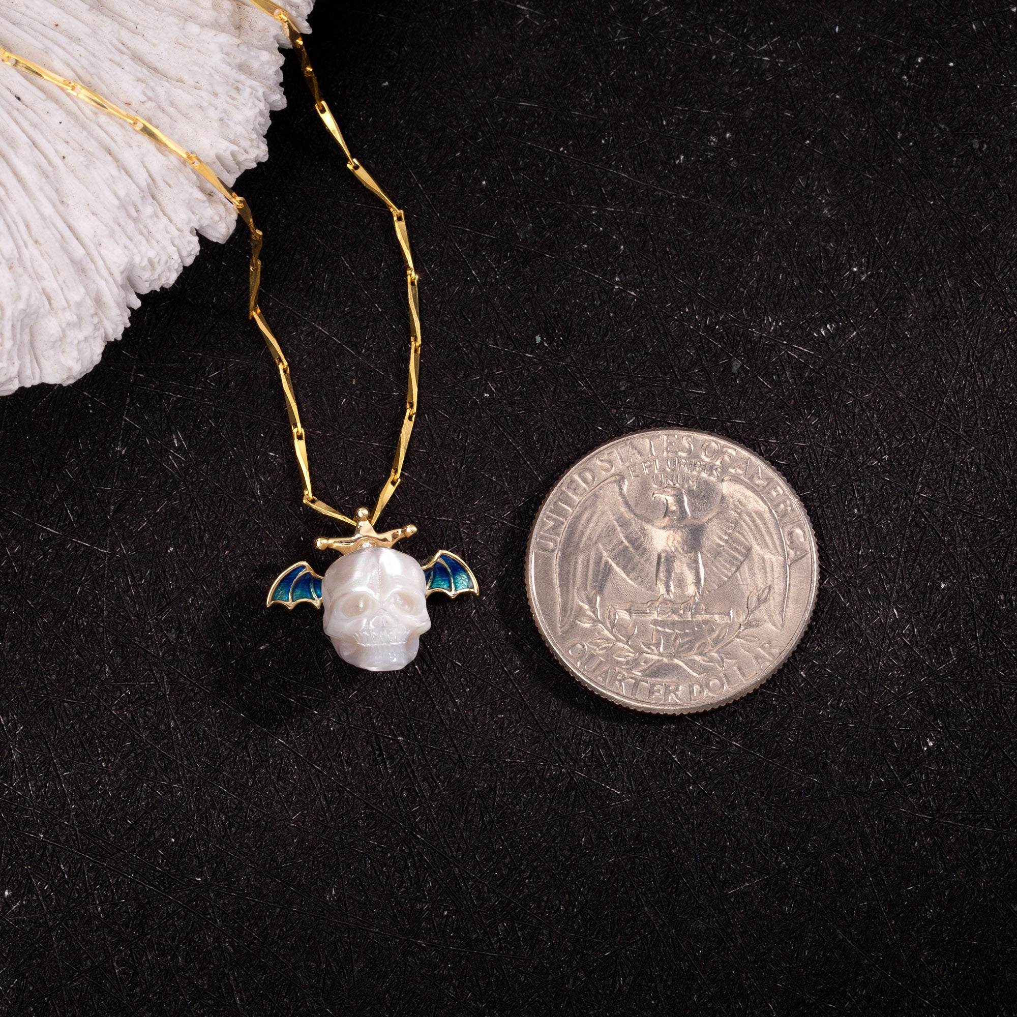 Collana a catena dei semi di melone di mazza da cranio perle