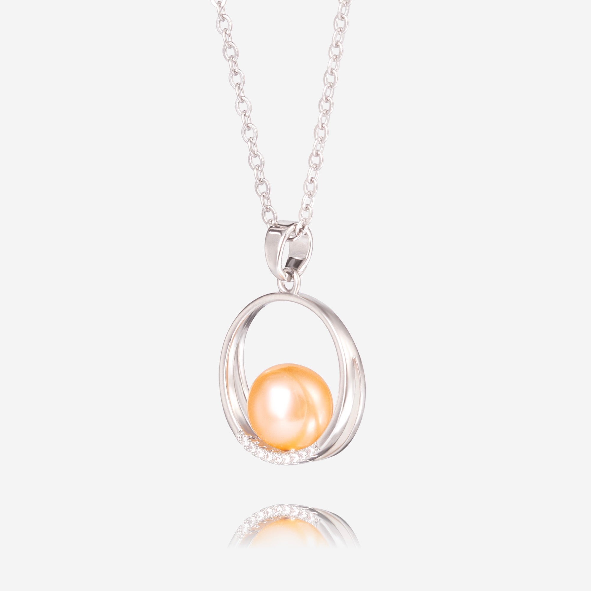 Pearl on Ring Band Pendant