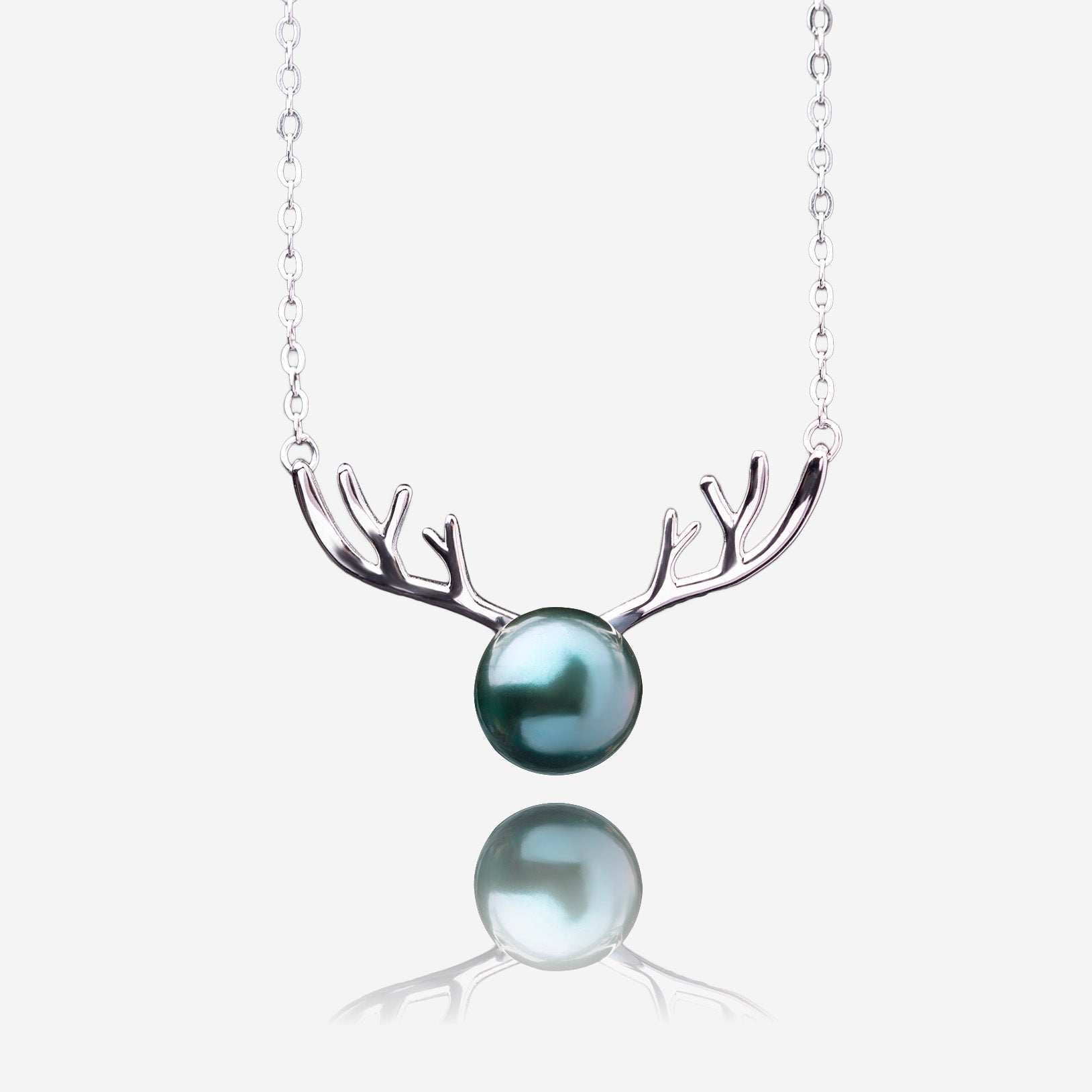 Reindeer Antler Tahitian Pearl Necklace