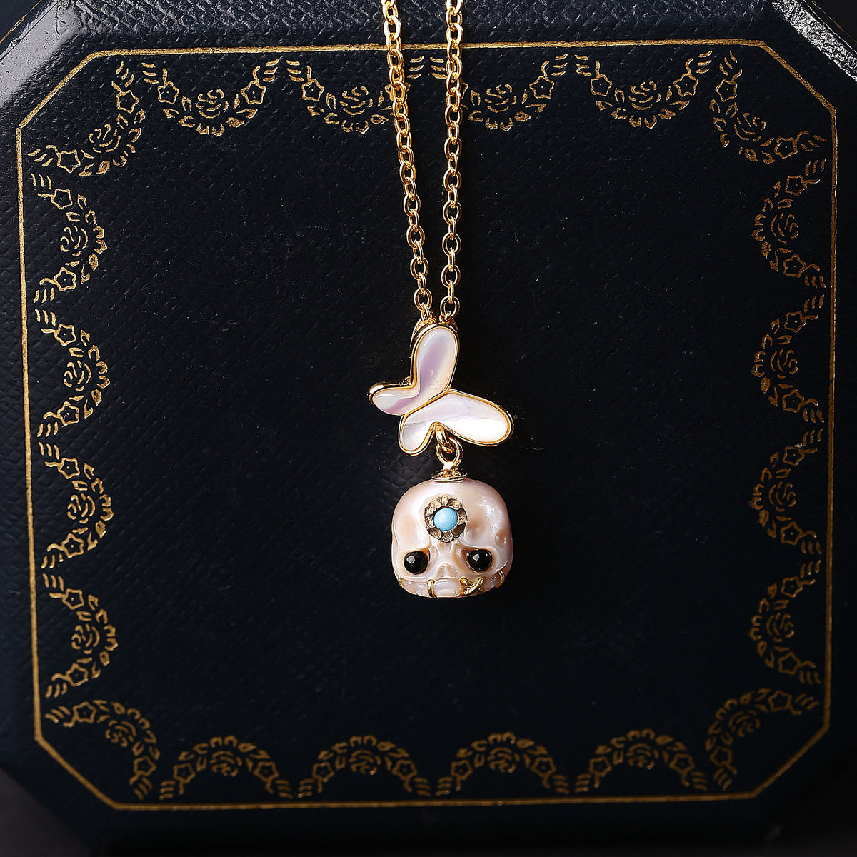 Collana del cranio perla del digata albero di Natale
