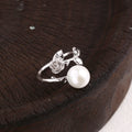 Rose Round Pearl Ring