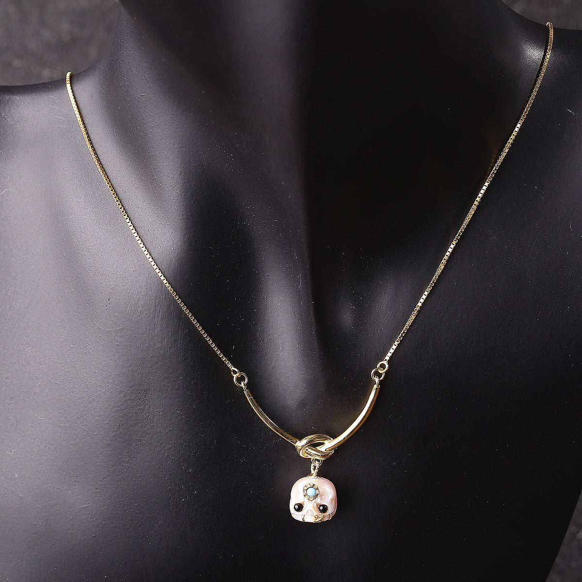 Collana del cranio perla del digata albero di Natale