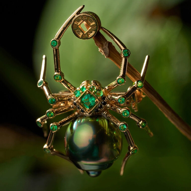 Spider Tahitian Pearl Pendant