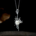 Sun God Pearl Skull Necklace