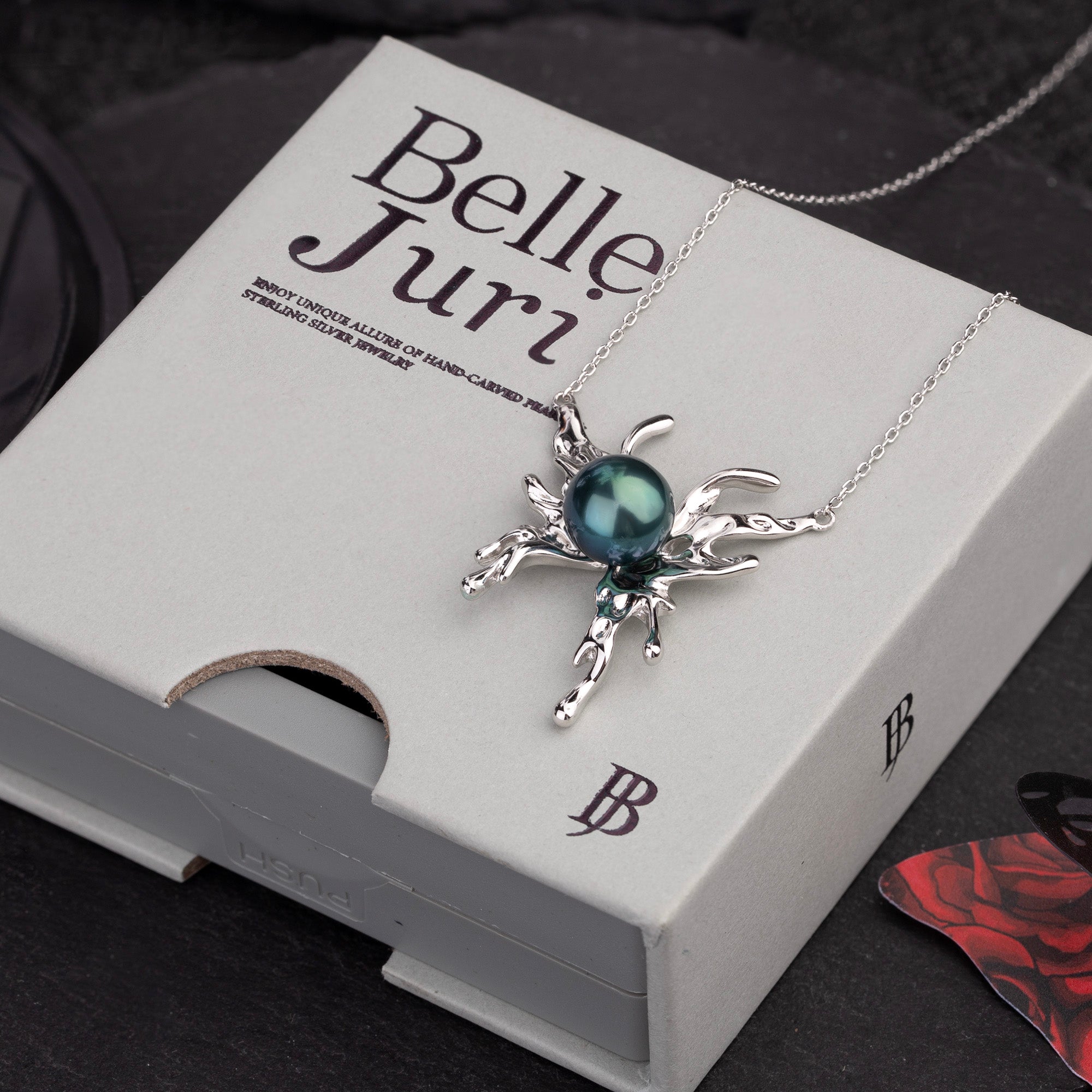 Tahitian Pearl Butterfly Wing Necklace