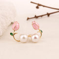 Tulip Pearl Stud Earrings