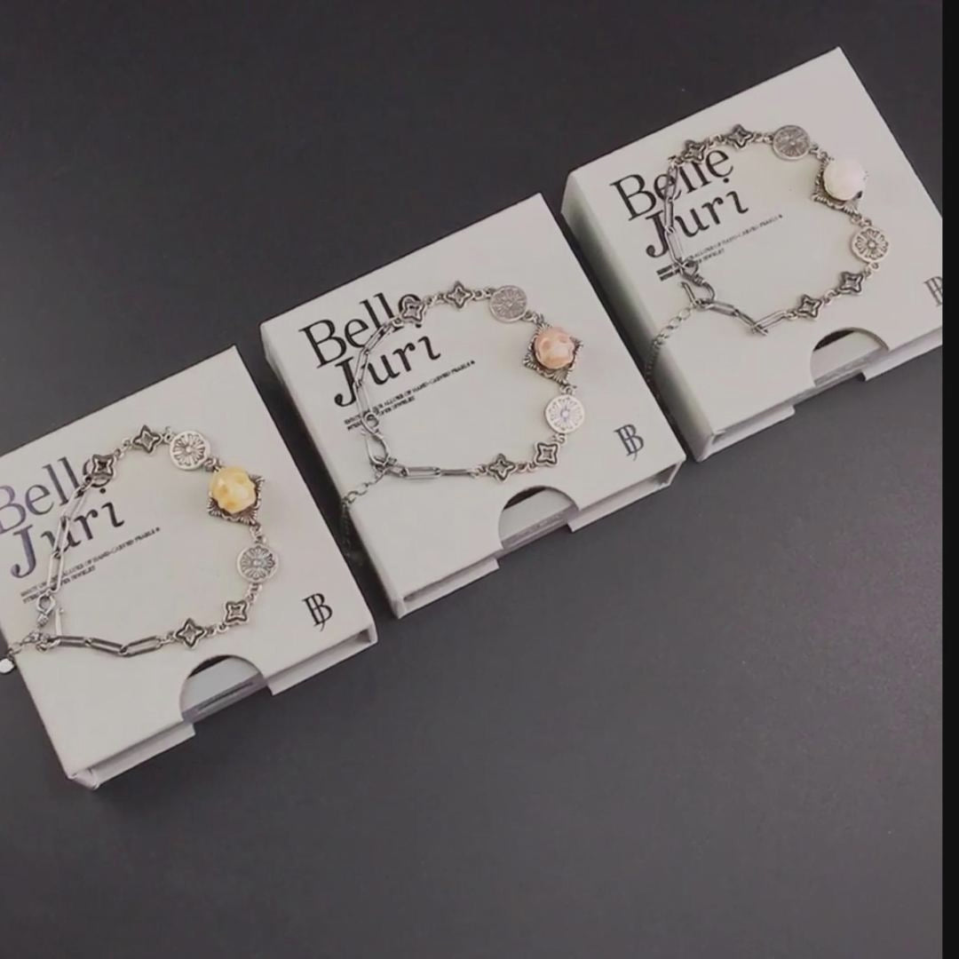 Pearl Skull Vintage Gothic Bracelet-Belle Juri